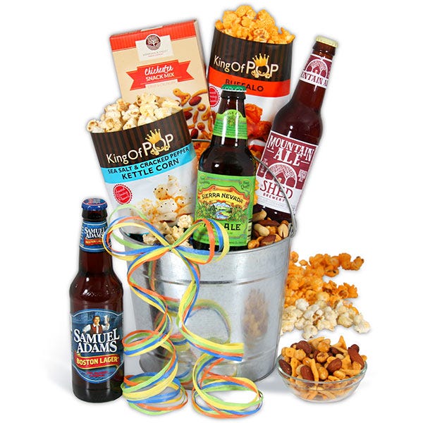 Microbrew Beer Bucket Gift Basket