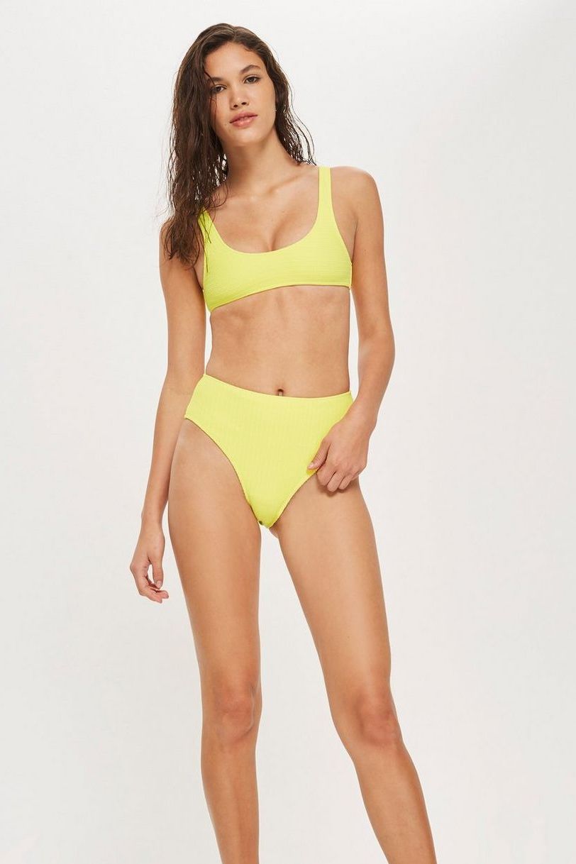 Crinkle Yellow Bikini
