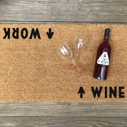 Work/Wine Doormat