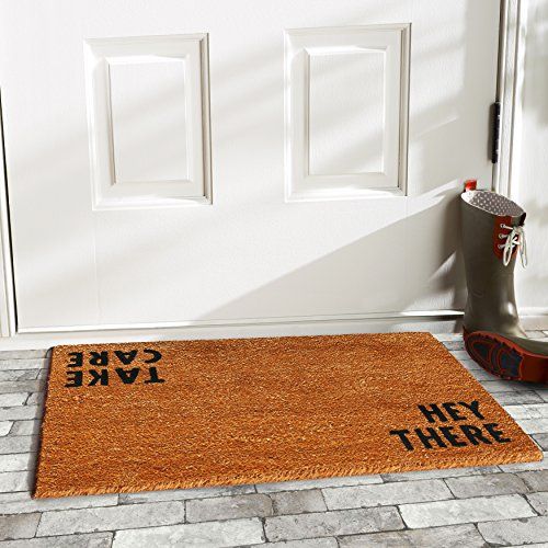 Hey There/Take Care Doormat