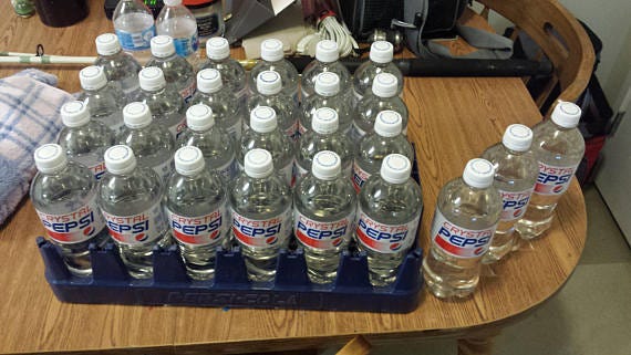 20 Oz. Bottle of Crystal Pepsi