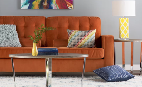 Central Perk Couch, Orange Brown Sofa