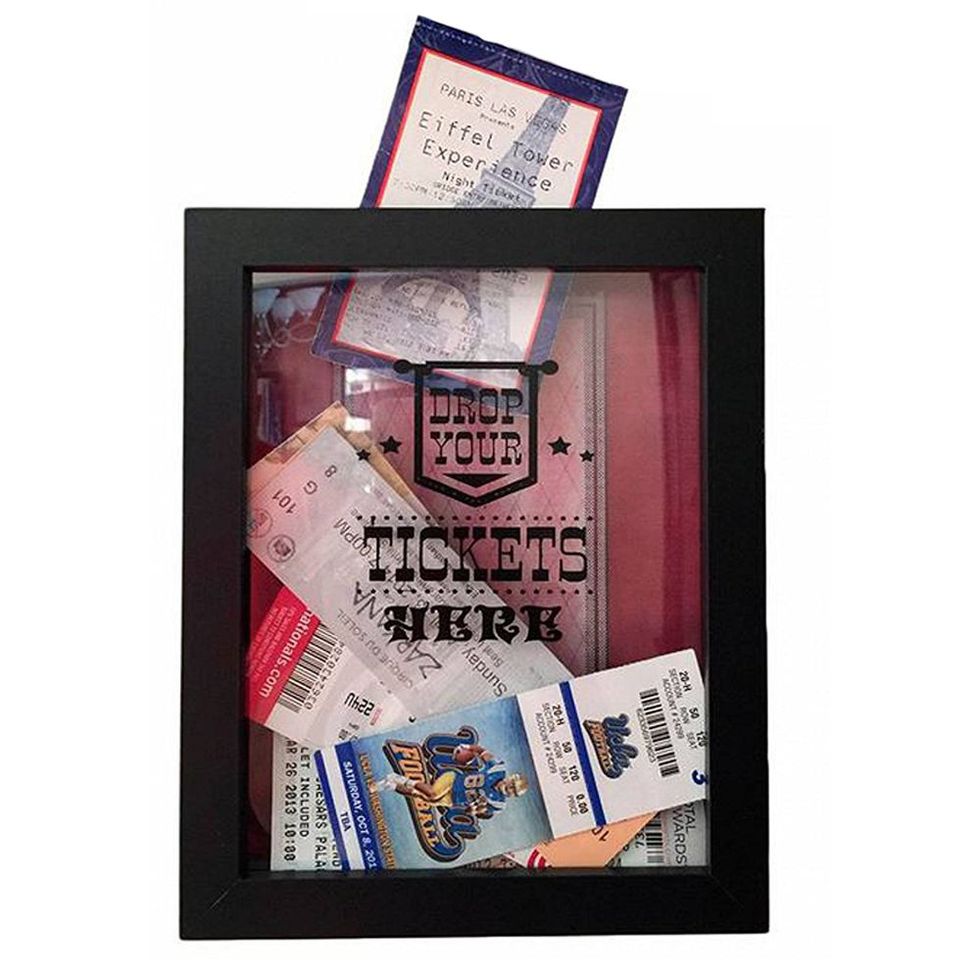 Shadow Box Frame Display Case, 2 Depth 6 Pins for 8x10.5 Collage Memento,  Brown