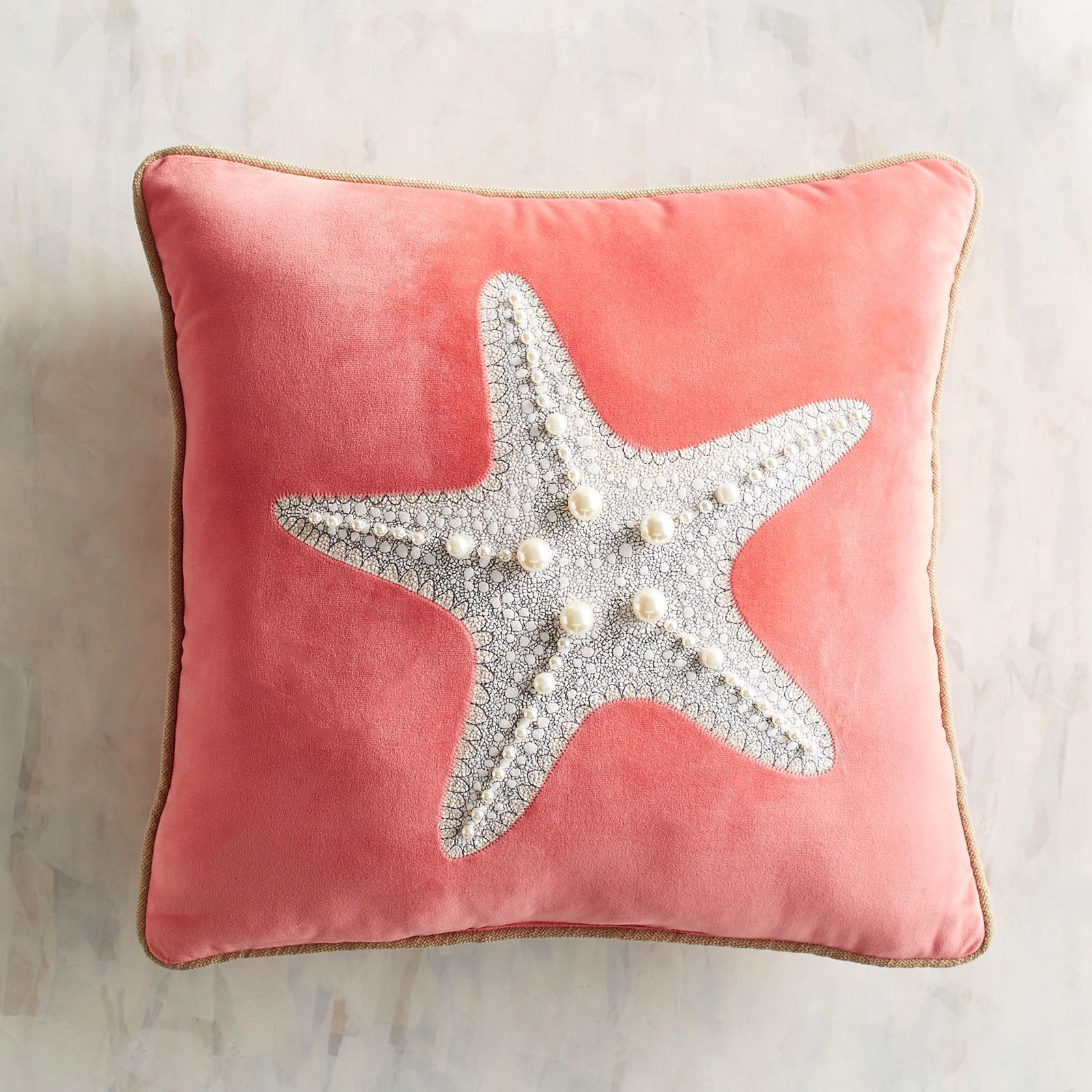 Embellished Starfish Pillow