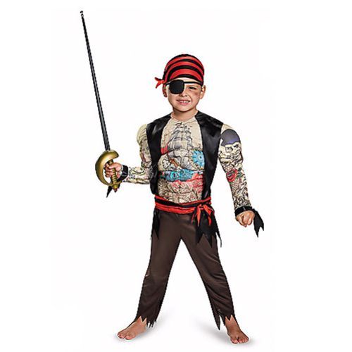 Kids Muscle Pirate Costume