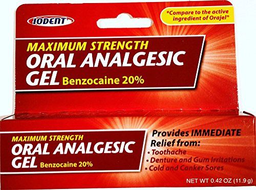 Iodent Oral Analgesic Gel Maximum Strength 20% Benzocaine 