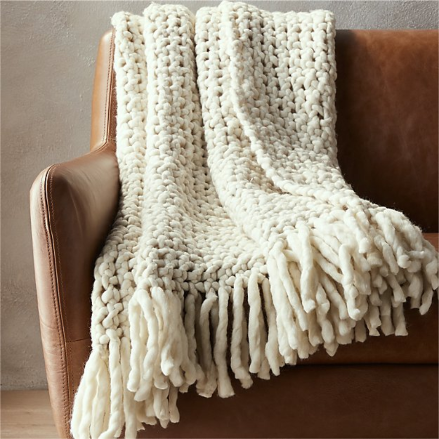 textured throw blanket boho