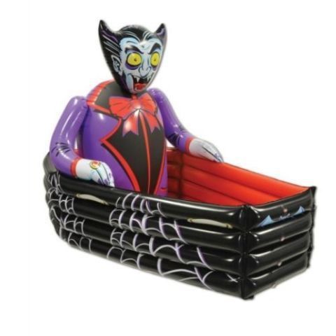 Inflatable Vampire and Coffin Cooler