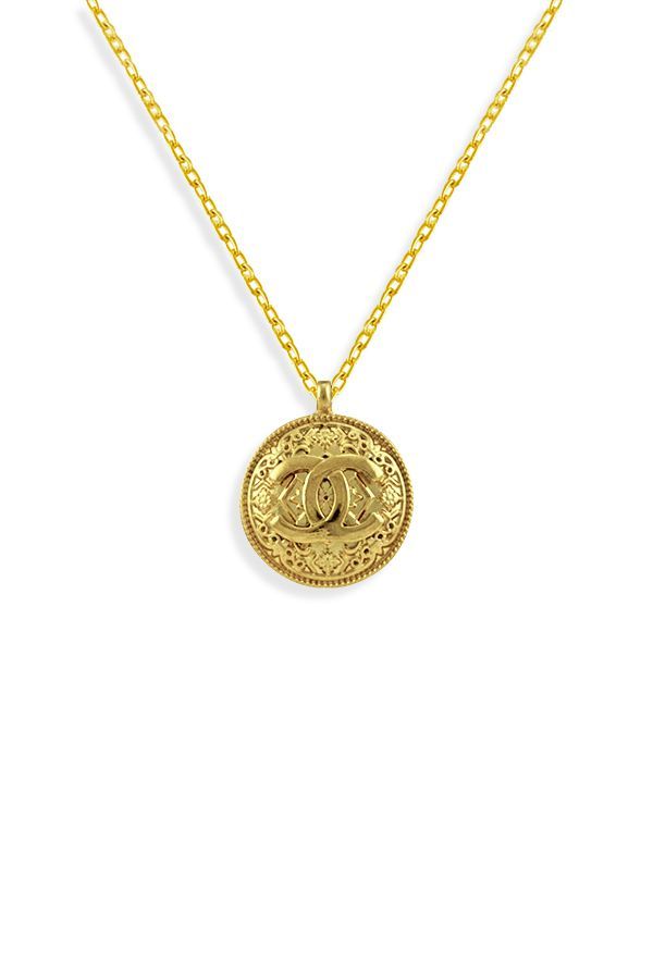 Vintage Multi Chains Gold Engraved Pendant  Layered Necklace Statement