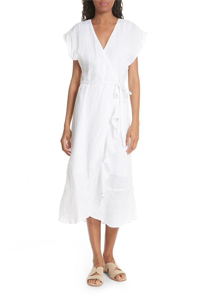 Joie white deals linen dress