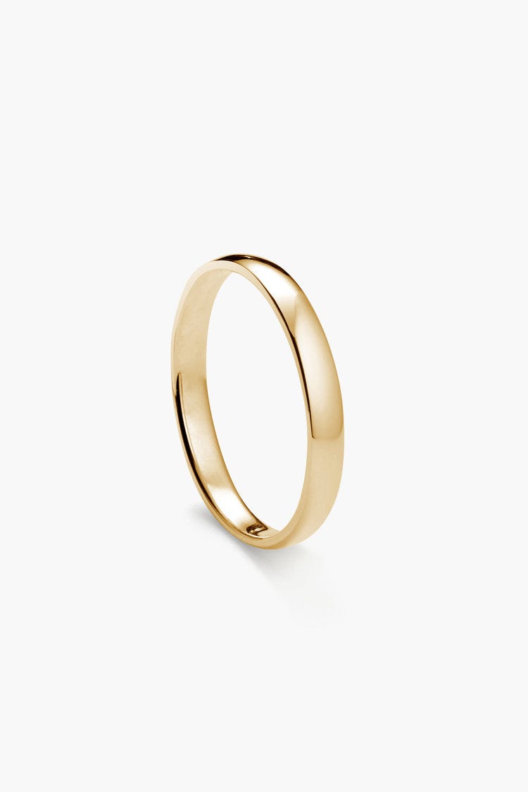 Classic Round, 3mm, Yellow Gold, Shiny