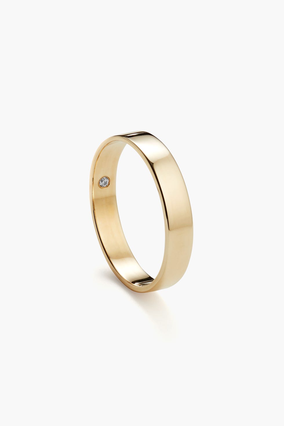 Classic Flat, 4mm, Yellow Gold, Shiny