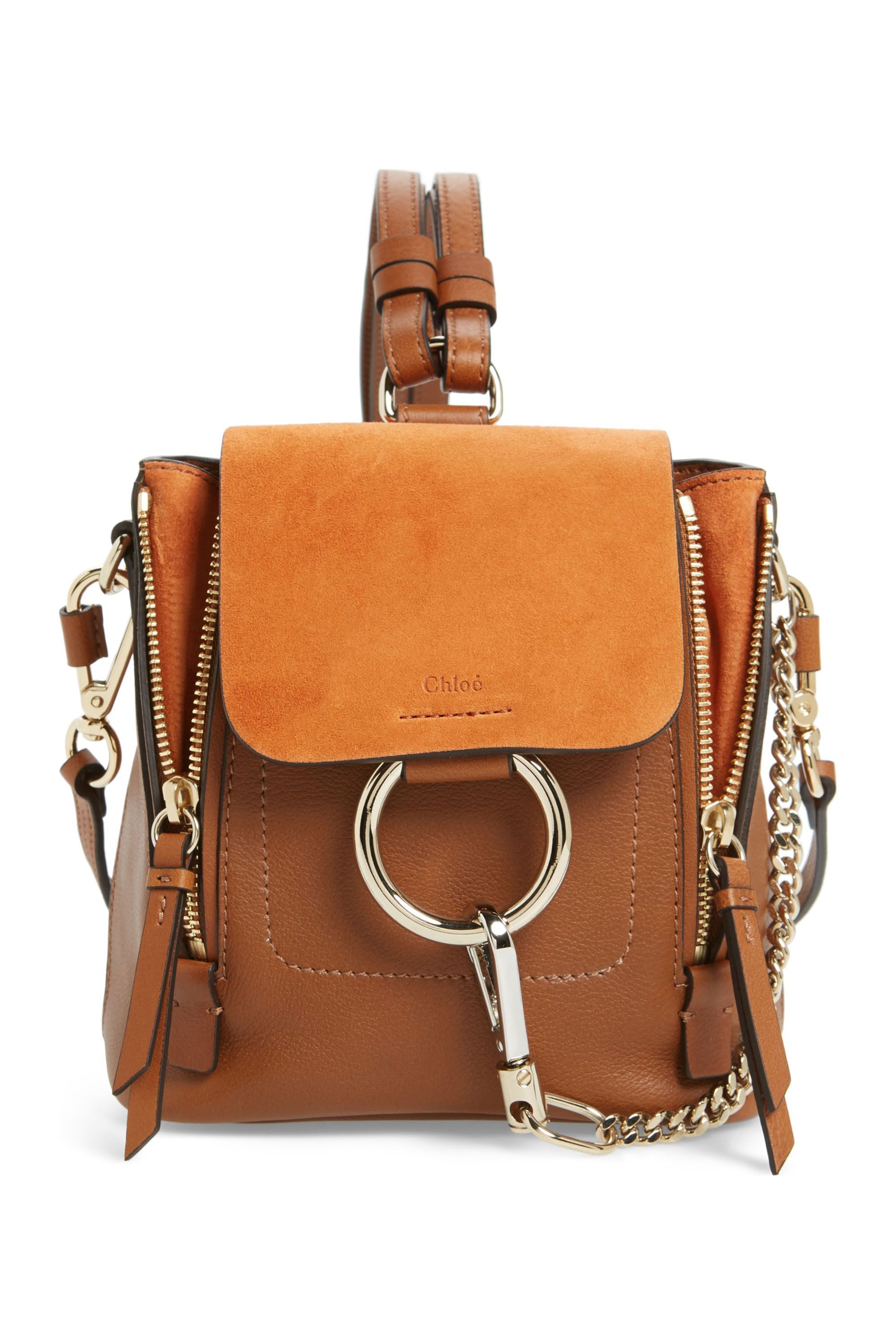 chloe leather backpack