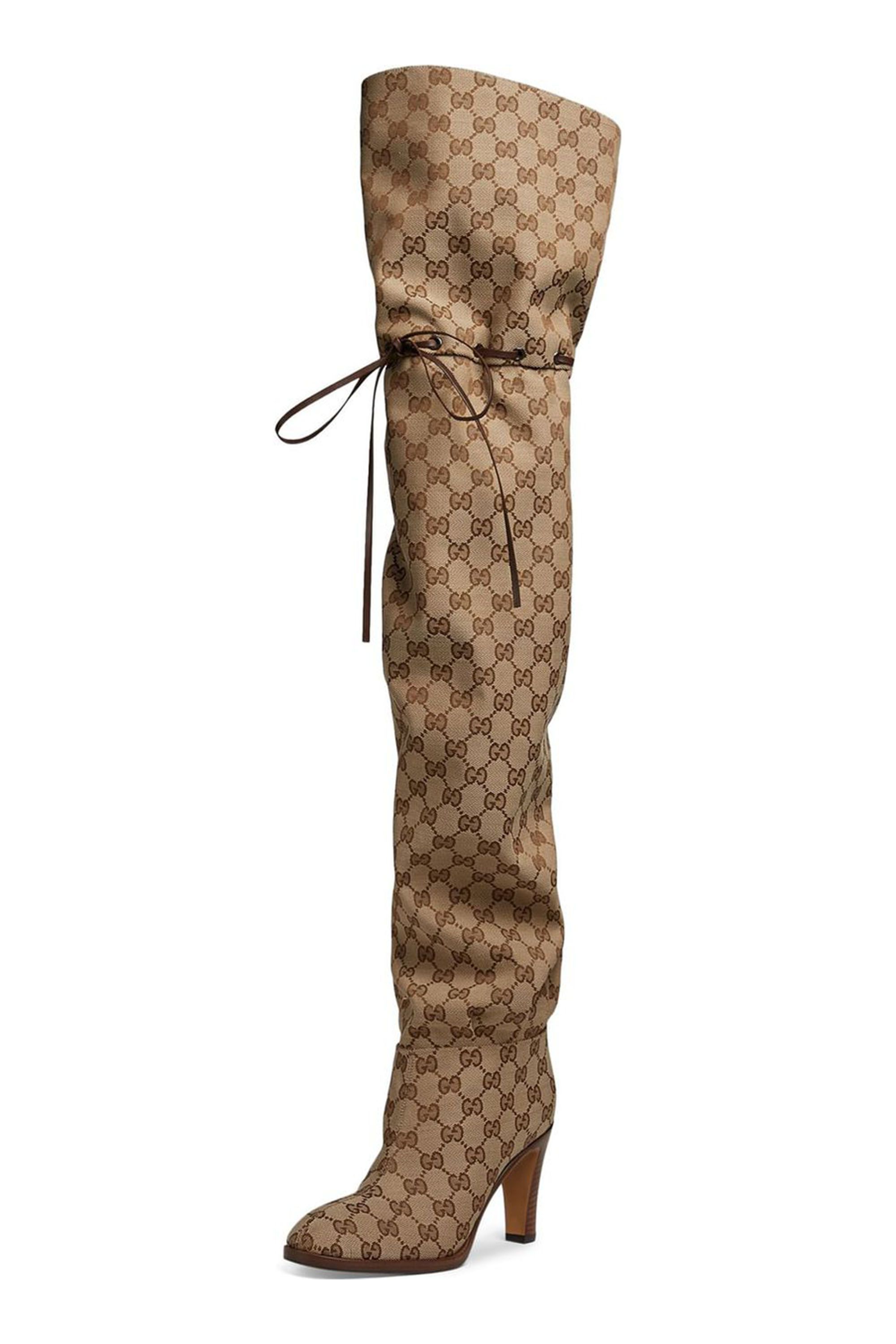 Gucci Original GG Canvas Over the Knee Boot