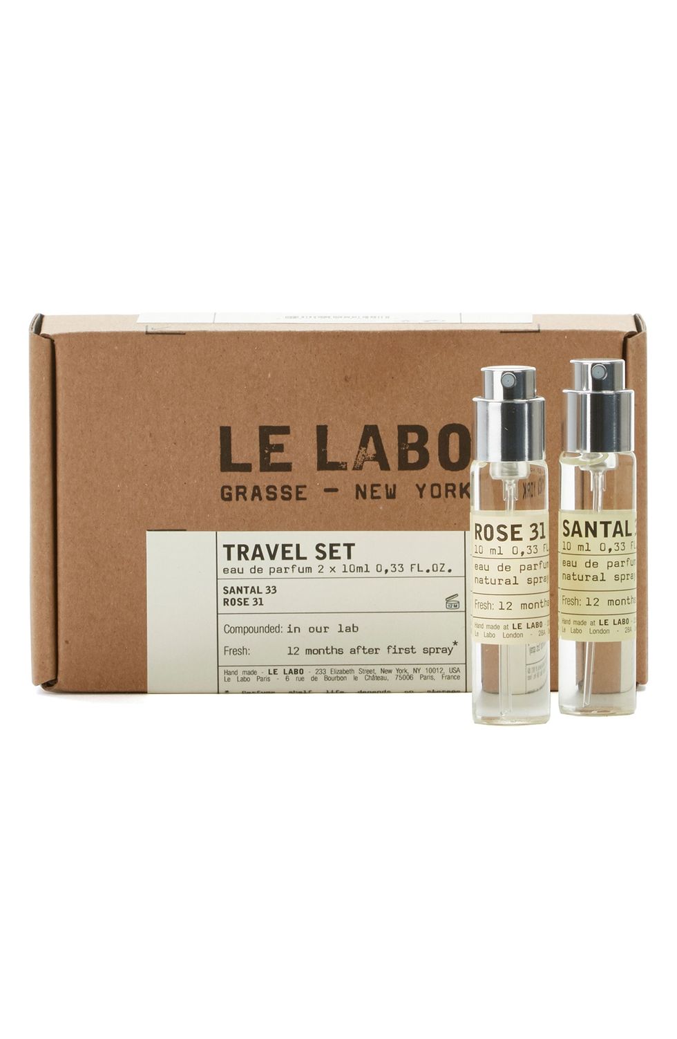 Le Labo Santal 33 & Rose 31 Travel Spray Duo