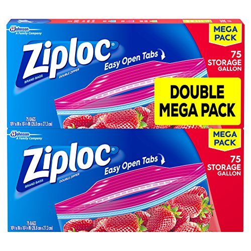 Ziploc Gallon Storage Bags, 150-Count
