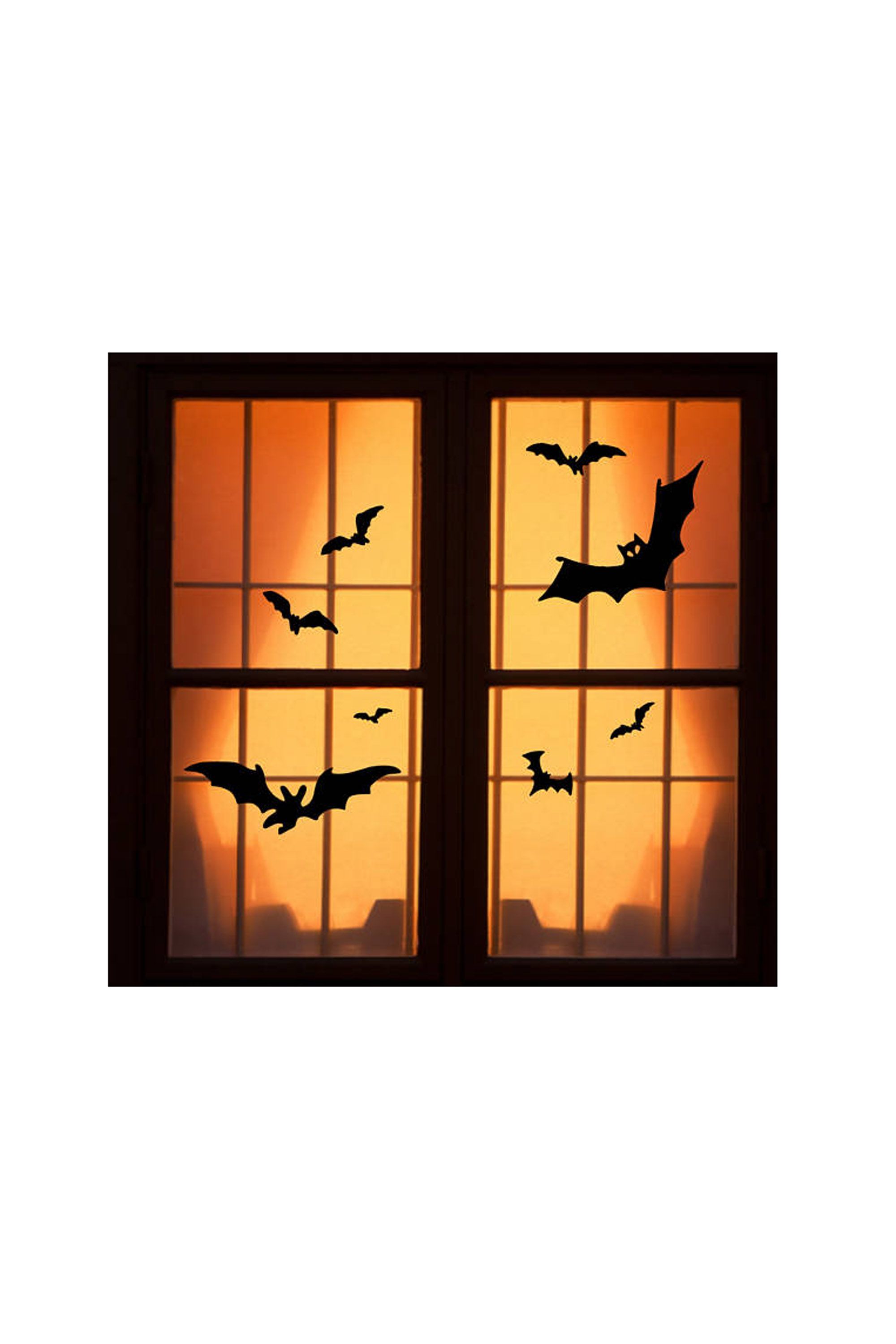 lighted halloween window decorations