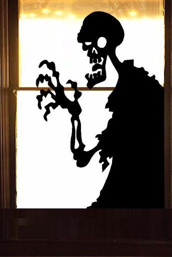 halloween window silhouette