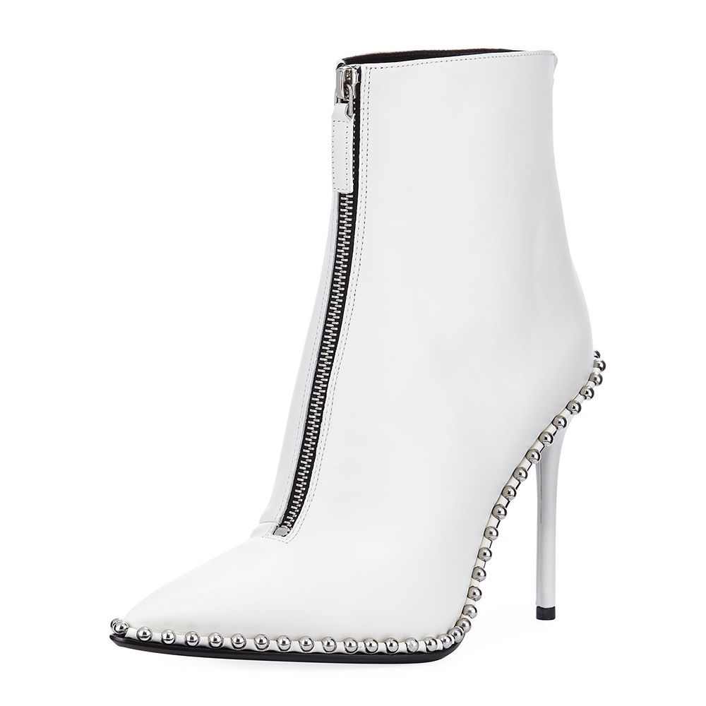 Alexander wang white on sale booties