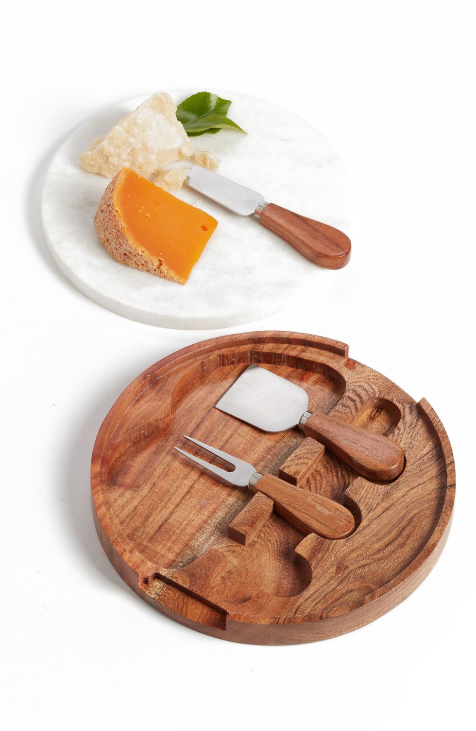 Marble Topped Cheese Board Set