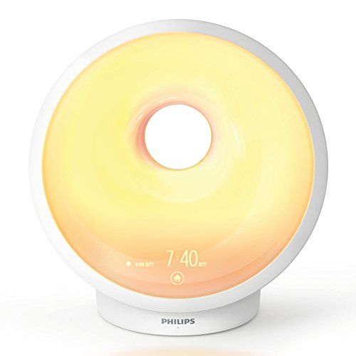 Philips Somneo Sunrise Wake up and Sleep Therapy Light with Sunrise Alarm and Sunset Fading Night Light, White HF3650/60