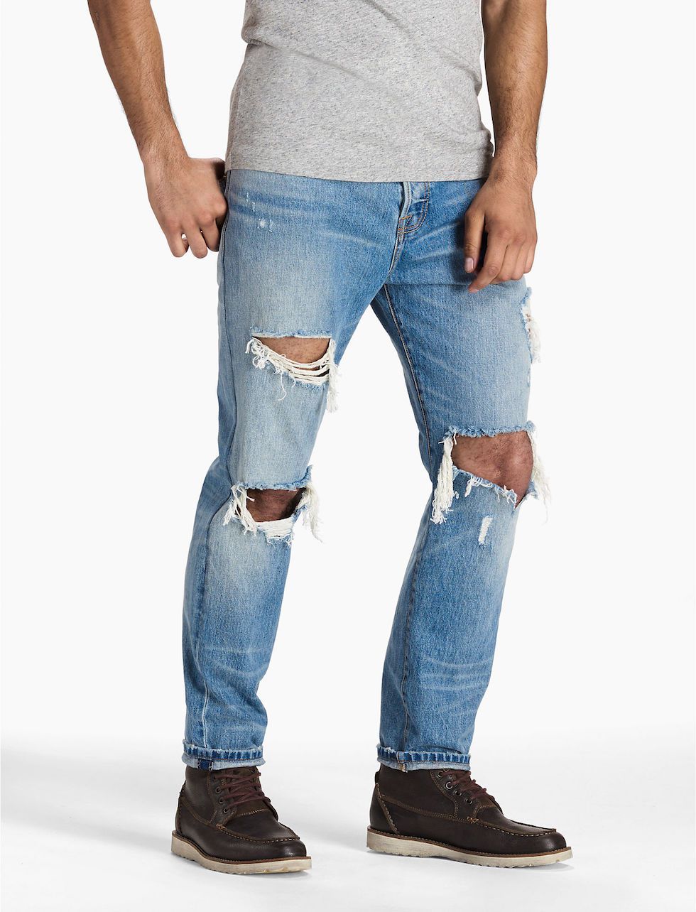 lucky brand ripped jeans mens