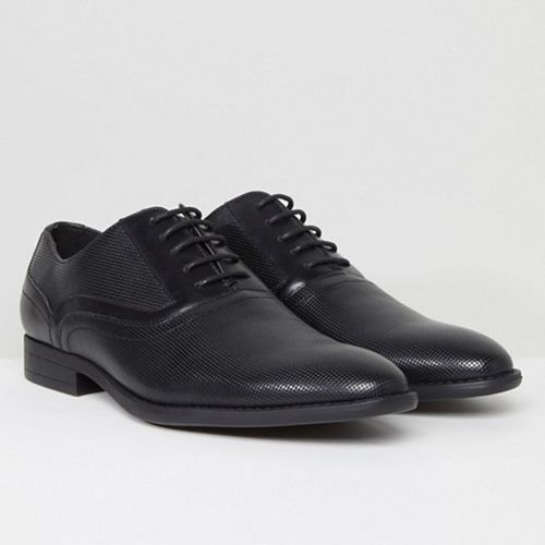 ASOS Oxford Shoes in Black Faux Leather for Men