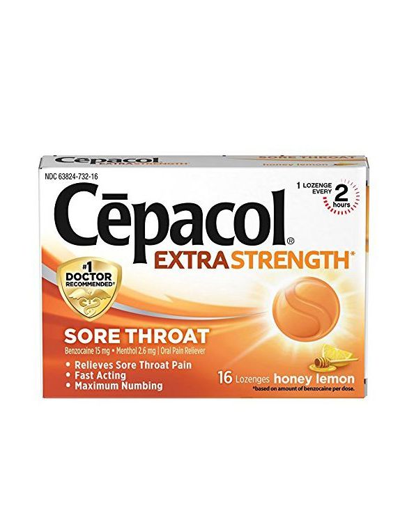 Cepacol Maximum Strength Throat Drop Lozenges, Honey Lemon