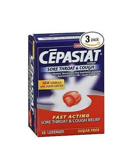 Cepastat Sore Throat & Cough Lozenges, Cherry 