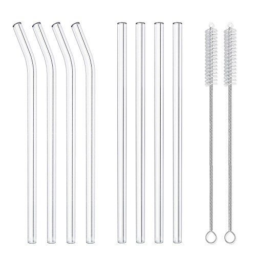Hiware Reusable 10-inch Glass Straws
