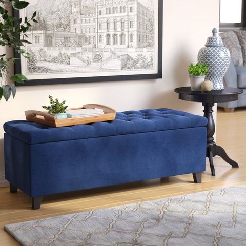 10 Bedroom Storage Bench Ideas For, Bed Storage Bench Blue