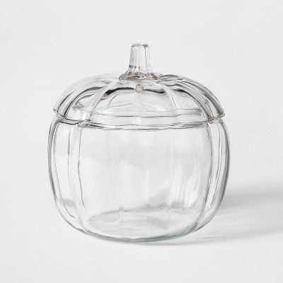 Glass Pumpkin Jar with Lid, 70oz