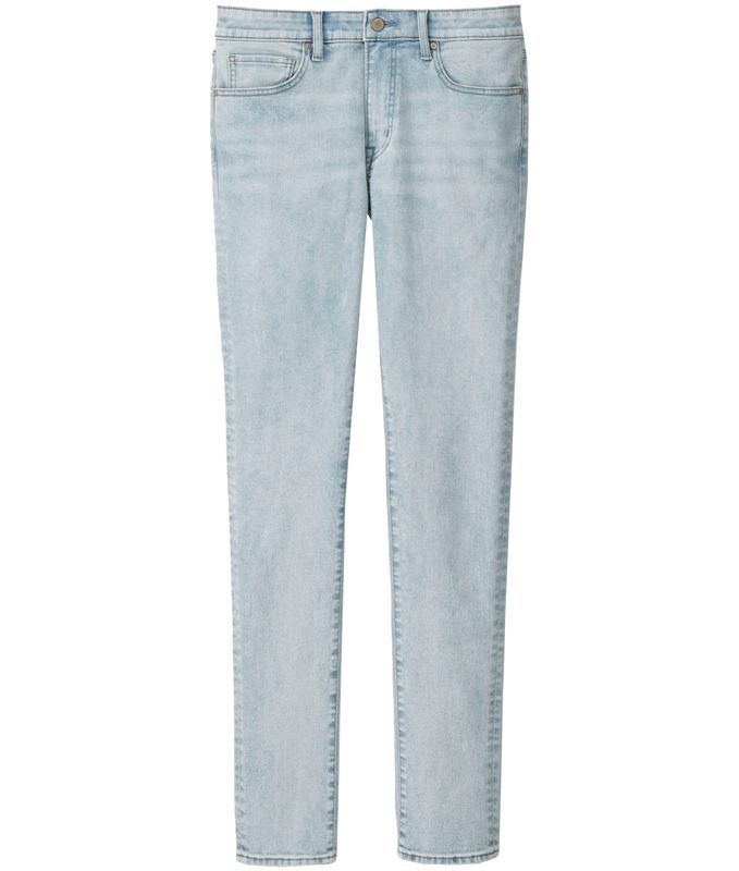 mens light wash tapered jeans