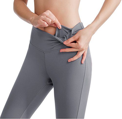 Oalka Leggings Women Power Flex Yoga Pants Workout Running Heather Pink  Small | eBay