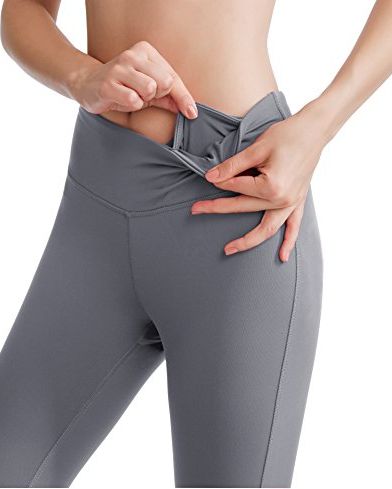 Buy Oalka Women's Yoga Capris Power Flex Running Pants Workout