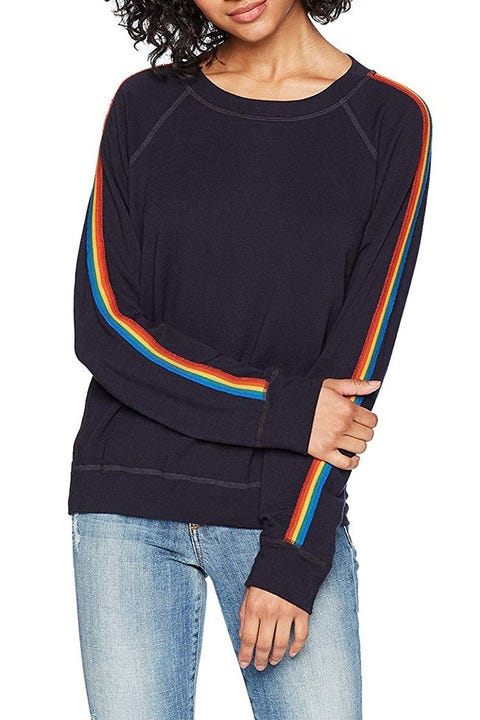 monrow color block sweater