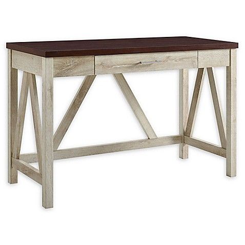Desk in White Oak/Traditional Brown