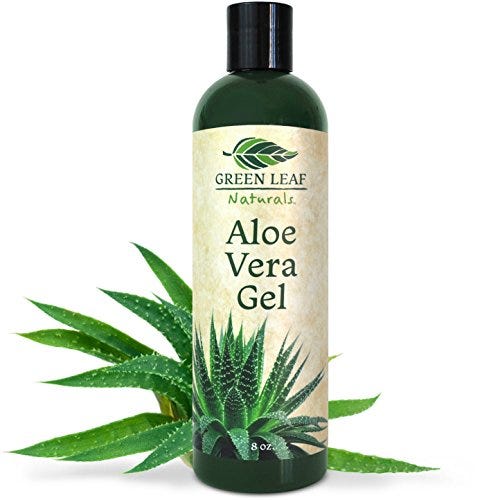 Green Leaf Naturals Aloe Vera Gel for Skin, Face, and Hair