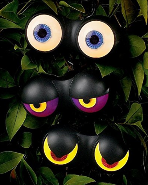 4 flashing eyes halloween lights