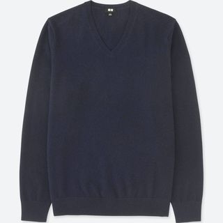 Uniqlo Cashmere V-Neck Long Sleeve Sweater