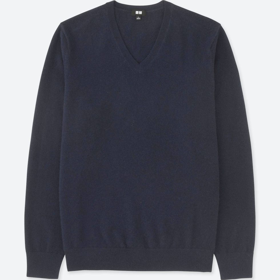 Uniqlo Cashmere V-Neck Long Sleeve Sweater
