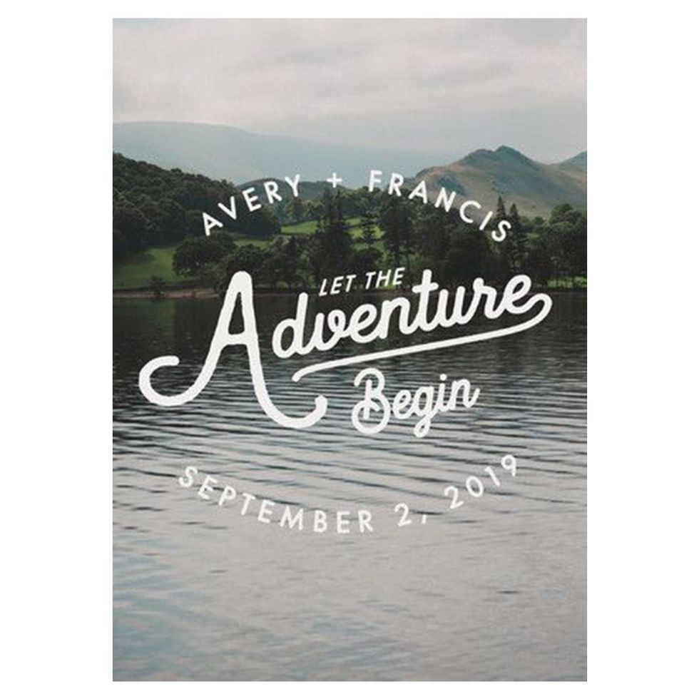 Minted "Let The Adventure Begin" Save-the-Date (Set of 25)
