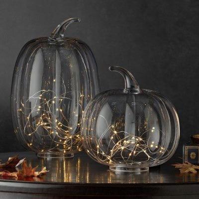 Glass Pumpkins Decor