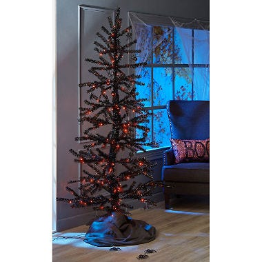 Halloween Moving Tinsel Tree