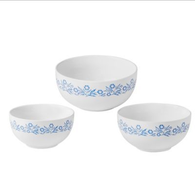 CorningWare Corelle CORNFLOWER BLUE 60th Anniversary 1.9 SHALLOW BAKER CASSEROLE 