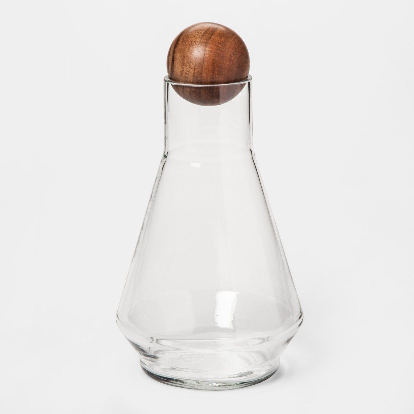Glass & Wood Whiskey Decanter