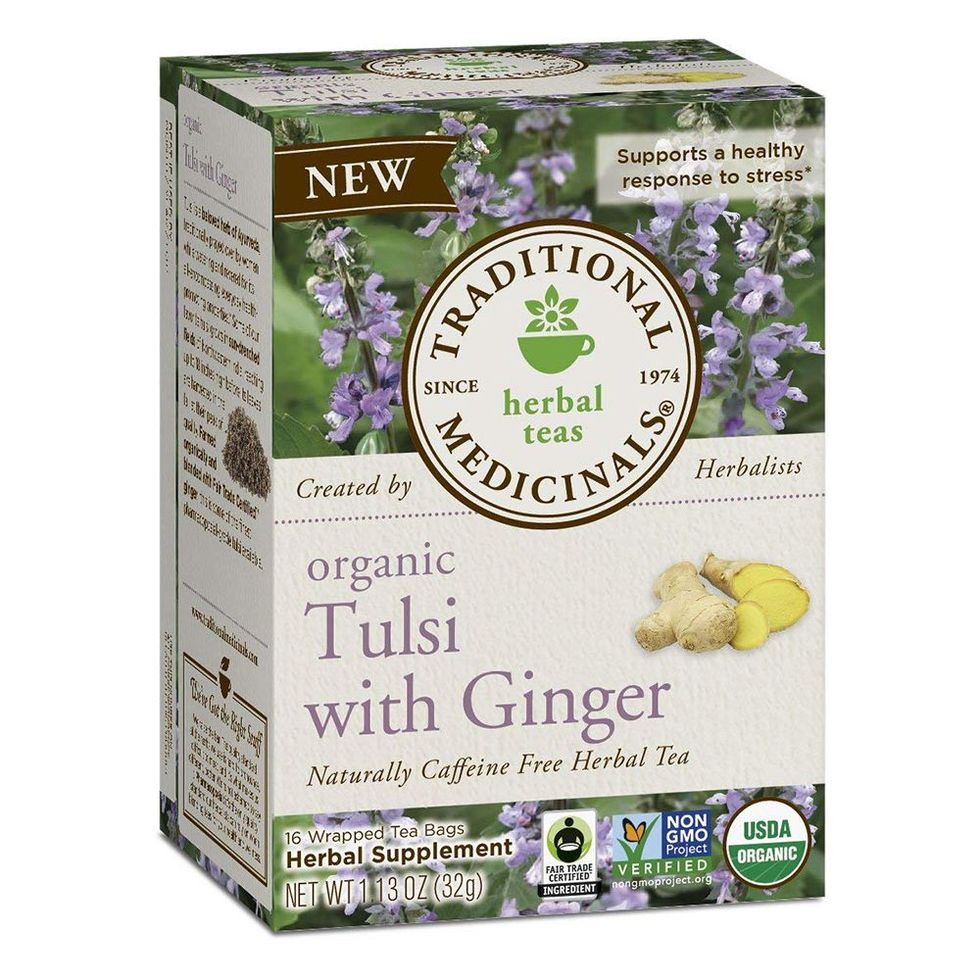 Traditional Medicinals Organic Tulsi with Ginger Herbal Tea (6-Pack)