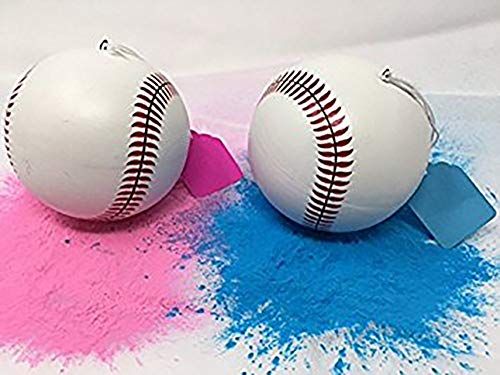 Gender Reveal Baseballs 2 Pack, Pink and Blue