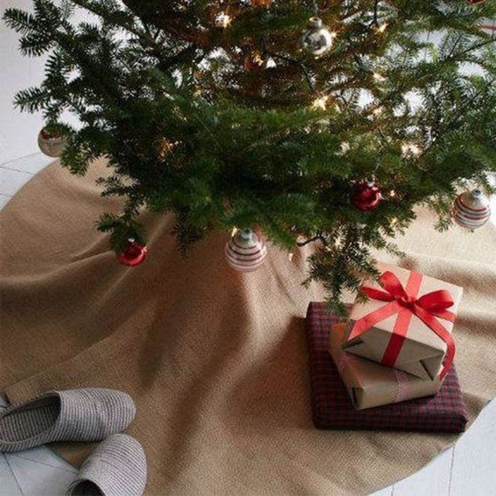 Christmas Round Jute Burlap Tree Skirt