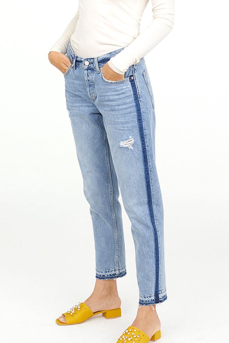 H&M Boyfriend Low Ripped Jeans